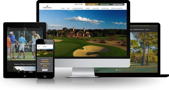 fully responsive websites for golf courses